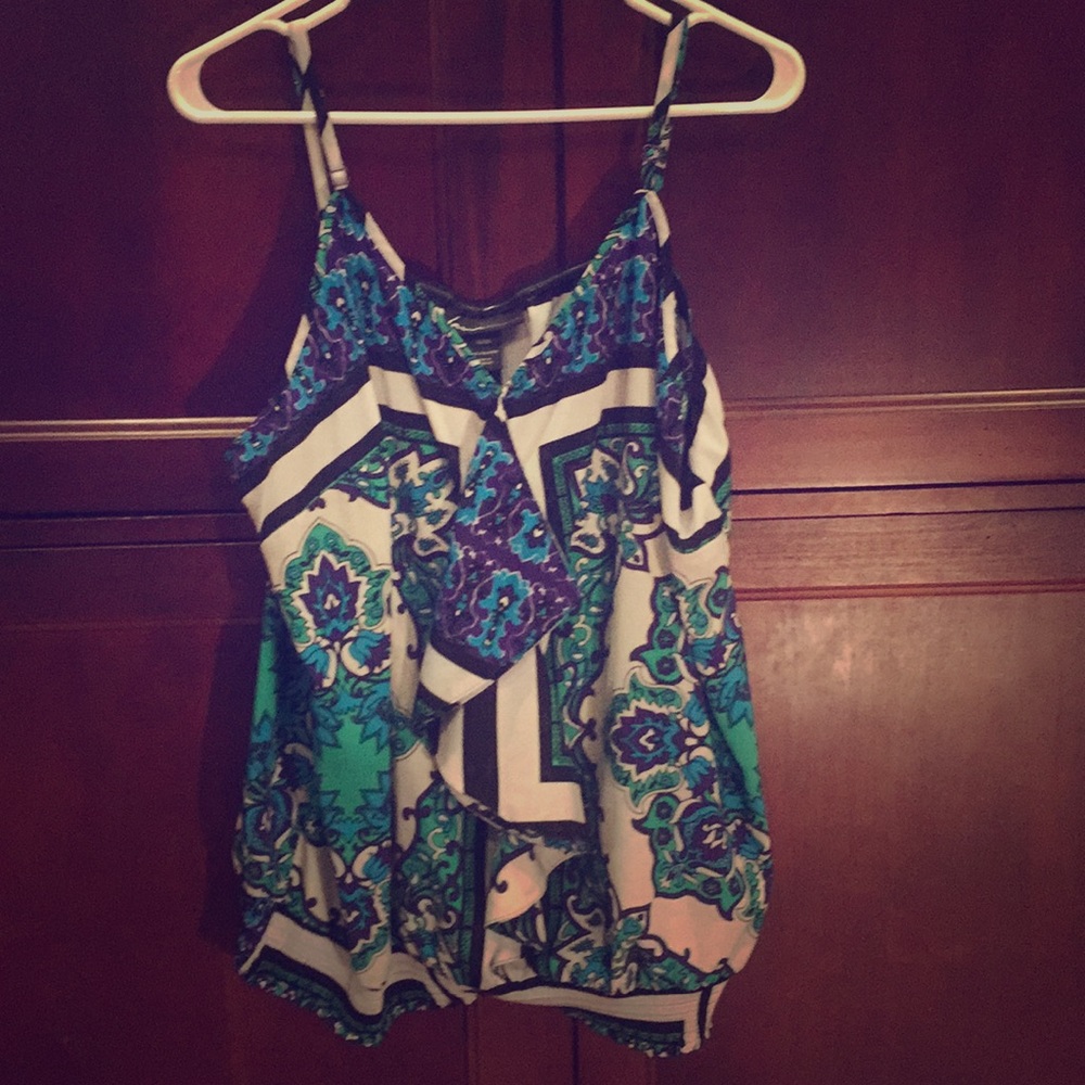 Print spaghetti strap top